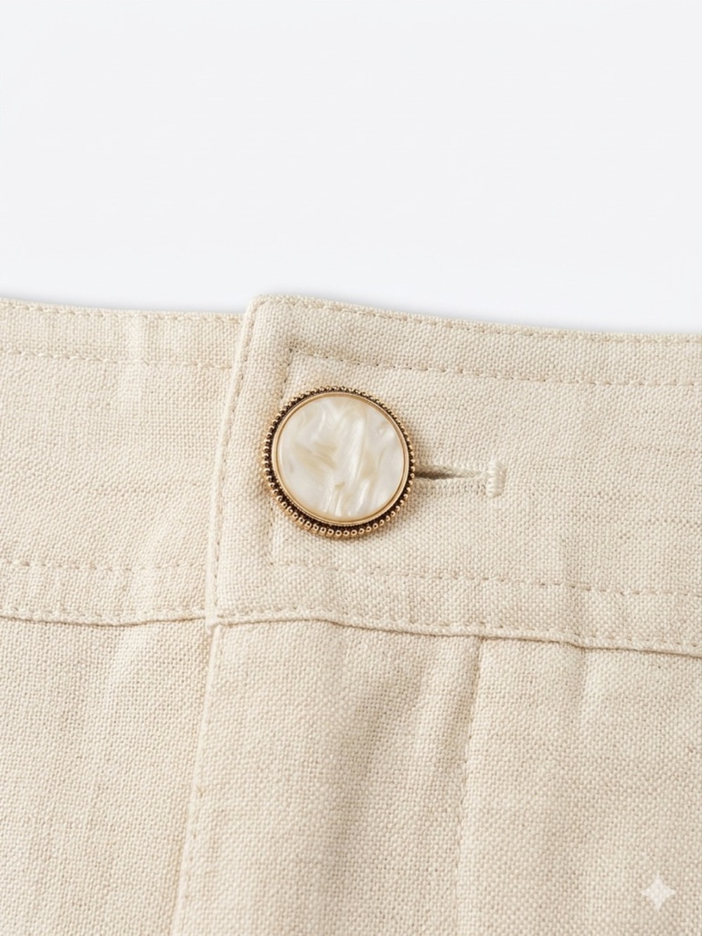 MOTF Cream Textured Skirt with Lining - Picture 5 of 7